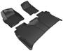 3D Mats Kagu Black Embossed Pattern Thermoplastic Rubber (TPR) Floor Mat Set