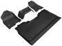 3D Mats Black Embossed Pattern Thermoplastic Rubber (TPR) Floor Mat Set