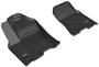 3D Mats Kagu Black Thermoplastic Rubber (TPR) Floor Mat Set