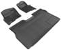 3D Mats Black Embossed Pattern Thermoplastic Rubber (TPR) Floor Mat Set