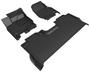 3D Mats Black Embossed Pattern Thermoplastic Rubber (TPR) Floor Mat Set