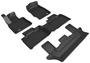 3D Mats Kagu Black Embossed Pattern Thermoplastic Rubber (TPR) Floor Mat Set