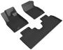 3D Mats Kagu Black Embossed Pattern Thermoplastic Rubber (TPR) Floor Mat Set