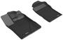 3D Mats Kagu Black Embossed Pattern Thermoplastic Rubber (TPR) Floor Mat Set