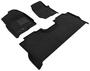 3D Mats Elegant Black Synthetic Fiber Floor Mat Set