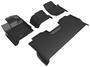 3D Mats Kagu Black Embossed Pattern Thermoplastic Rubber (TPR) Floor Mat Set
