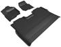 3D Mats Kagu Black Embossed Pattern Thermoplastic Rubber (TPR) Floor Mat Set