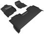 3D Mats Kagu Black Embossed Pattern Thermoplastic Rubber (TPR) Floor Mat Set