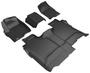 3D Mats Kagu Black Embossed Pattern Thermoplastic Rubber (TPR) Floor Mat Set