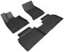 3D Mats Black Embossed Pattern Thermoplastic Rubber (TPR) Floor Mat Set