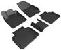 3D Mats Kagu Black Embossed Pattern Thermoplastic Rubber (TPR) Floor Mat Set