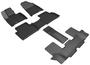 3D Mats Kagu Black Thermoplastic Rubber (TPR) Floor Mat Set