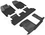 3D Mats Kagu Black Embossed Pattern Thermoplastic Rubber (TPR) Floor Mat Set