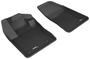 3D Mats Kagu Black Embossed Pattern Thermoplastic Rubber (TPR) Floor Mat Set