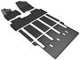 3D Mats Kagu Black Embossed Pattern Thermoplastic Rubber (TPR) Floor Mat Set