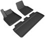 3D Mats Kagu Black Embossed Pattern Thermoplastic Rubber (TPR) Floor Mat Set