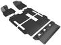 3D Mats Kagu Black Embossed Pattern Thermoplastic Rubber (TPR) Floor Mat Set