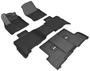 3D Mats Kagu Black Embossed Pattern Thermoplastic Rubber (TPR) Floor Mat Set