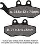 EBC Brakes SFA Series Front Organic Brake Pads Set
