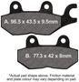 EBC Motorcycle Rear Organic Brake Pads Set