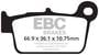 EBC Brakes MXS Series Rear Metallic Brake Pads Set