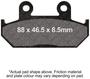 EBC Brakes SFA Series Rear Organic Brake Pads Set
