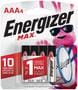 Energizer MAX AAA Alkaline Battery Pack of 4