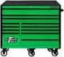 Extreme Tools 12 -Drawer Black, Green Roller Cabinet