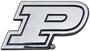 FANMATS Purdue University Black, Chrome Emblem