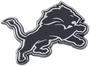 FANMATS Detroit Lions Black, Chrome Emblem