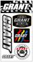 Grant One Size Fits All Black, Red Decal Kit