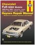 Haynes 69-90 Chevrolet Full Size Sedans Repair Manual
