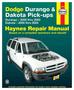 Haynes 00-03 Dodge Durango, 00-04 Dakota Pickups Repair Manual