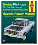 Haynes 74-93 Dodge Full Size Pickups Repair Manual