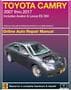 Haynes 2007 To 2017 Toyota Camry, Avalon, Lexus ES 350 Repair Manual