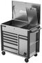 Homak 8 -Drawer Gray Power Service Cart
