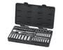 GearWrench 1/4, 3/8 Inch Drive 6, 12 Point SAE, Metric Socket Set