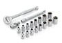 Power Torque 19 Piece 19 Piece 1/4 Inch Drive Standard 6 Point SAE, Metric Socket Set