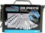Power Torque Ammo Style Can 39 Piece 3/8 Inch Drive 6, 12 Point SAE, Metric Socket and Tool Set