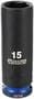 Power Torque 15mm Impact Socket 3/8 Inch Drive Deep 6 Point