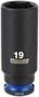 Power Torque 19mm Impact Socket 3/8 Inch Drive Deep 6 Point