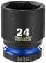 Power Torque 24mm Impact Socket 1/2 Inch Drive Standard 6 Point