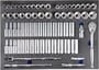 Power Torque 69 Piece 1/2 Inch Drive 6, 12 Point SAE, Metric Socket Set