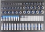 Power Torque 85 Piece 1/4, 3/8, 1/2 Inch Drive 6, 12 Point Metric Socket Tool Set