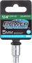 Power Torque 5mm Socket 1/4 Inch Drive Standard 6 Point