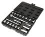 Power Torque 20 Piece 3/8 Inch Drive 12 Point SAE, Metric Socket Set