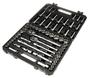 Power Torque 62 Piece 3/8, 1/2 Inch Drive 6 Point SAE, Metric Socket Set
