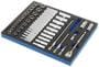 Power Torque 54 Piece 3/8 Inch Drive 6, 12 Point SAE, Metric Socket Set