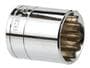 Power Torque 1-1/8 Inch Socket 1/2 Inch Drive Standard 12 Point