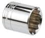 Power Torque 1-1/4 Inch Socket 1/2 Inch Drive Standard 12 Point